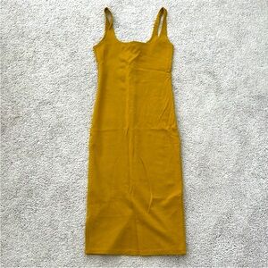 F21 yellow mustard Bodycon dress